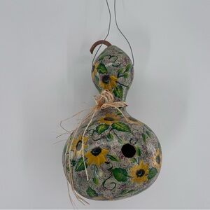 Birdhouse Gourd Handpainted Sunflowers Floral‎ Yard Home Decor